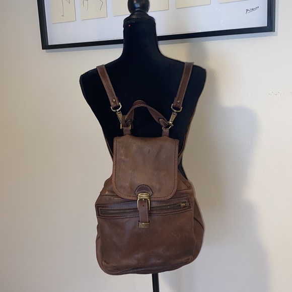 Sacha Brown Leather Backpack